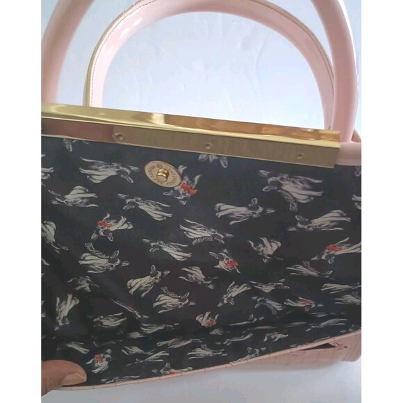 Ted Baker London Handbag Purse Patent Leather Quilted Tote Baby Pink Feminine - Picture 9 of 16